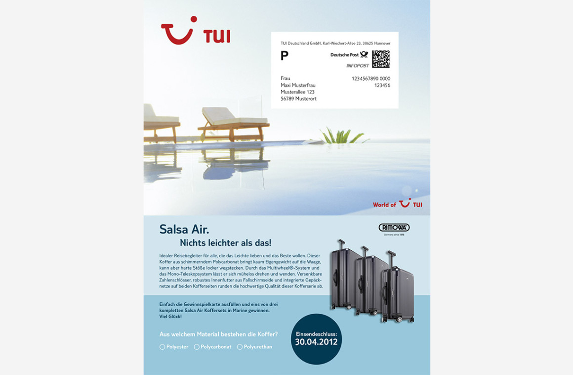 TUI Mailing - Zielgruppe Paare