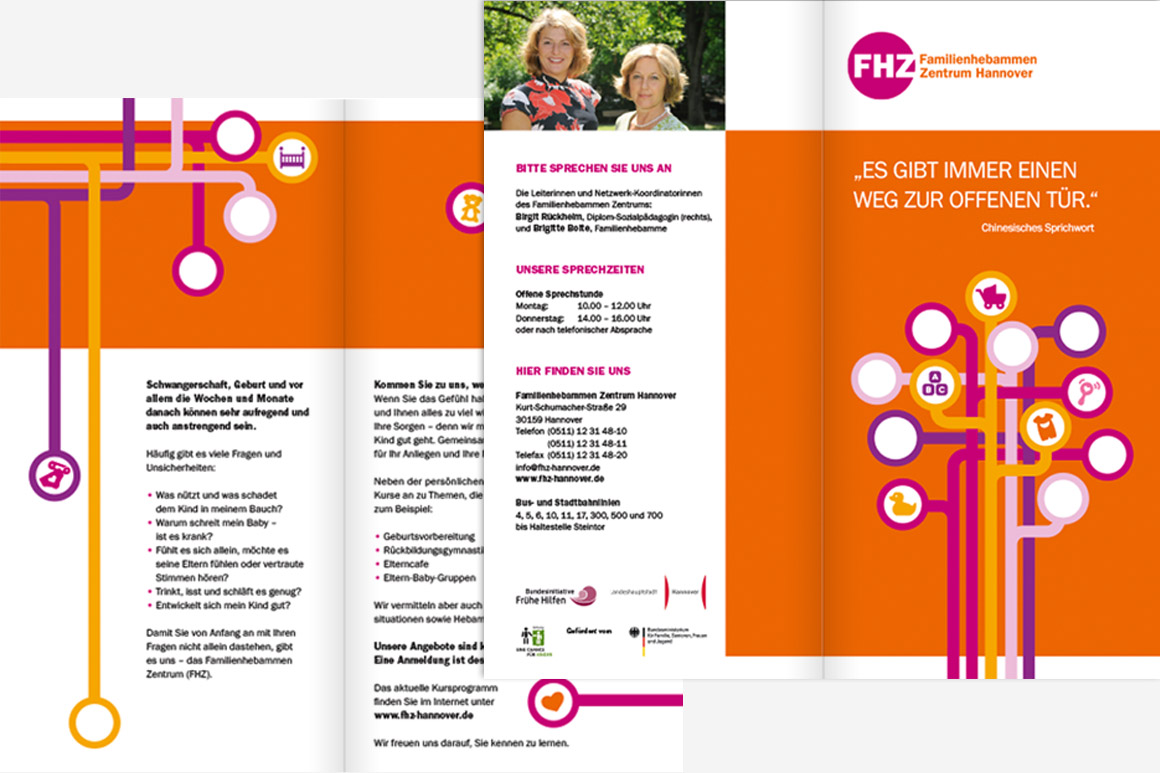 Familienhebammen Zentrum Hannover - Imageflyer