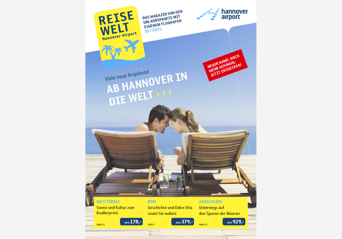 Urlaubsmagazin der Reisewelt Hannover Airport