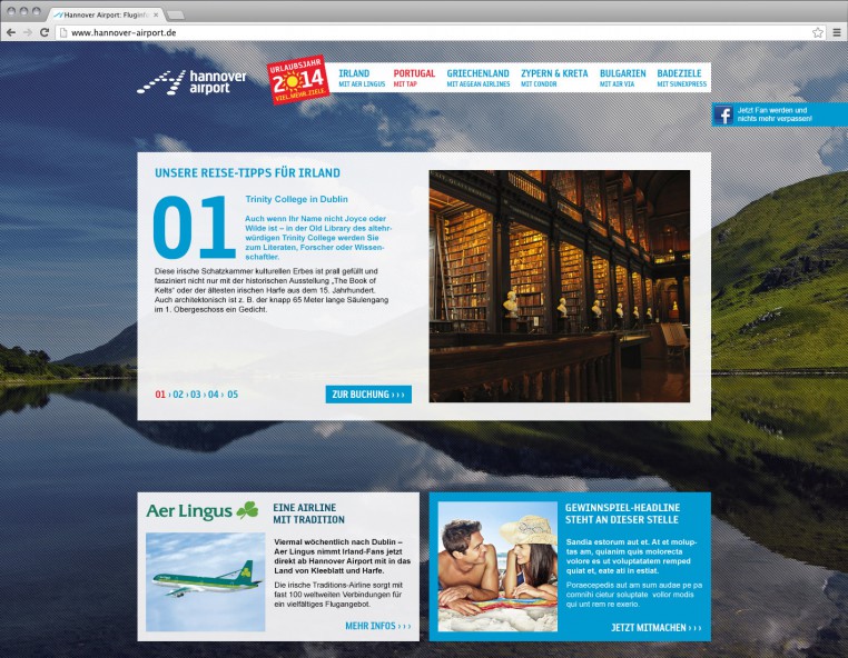 Hannover Airport Microsite