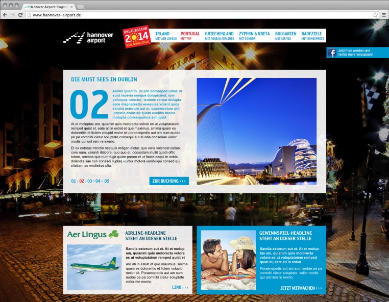 Hannover Airport Microsite