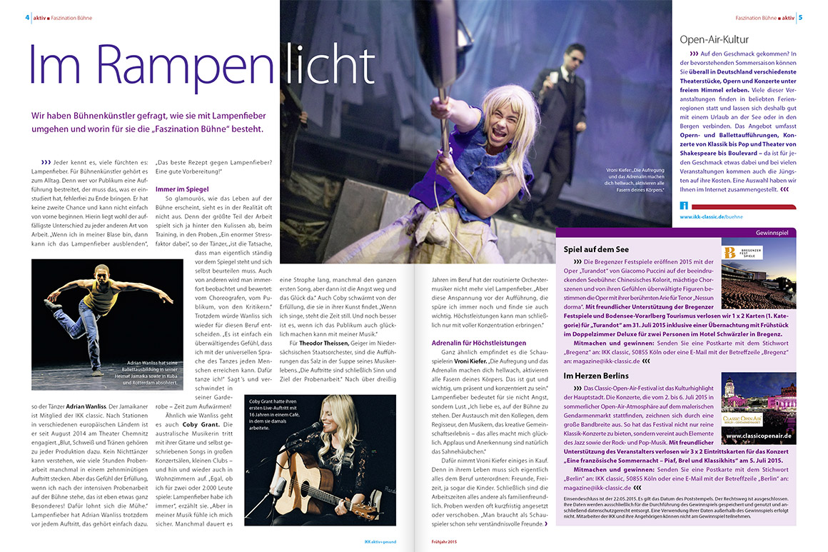Mitglieder Magazin IKK Classic: Aktiv + Gesund