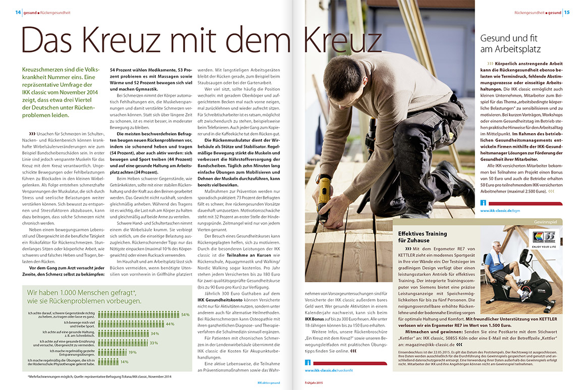 Mitglieder Magazin IKK Classic: Aktiv + Gesund