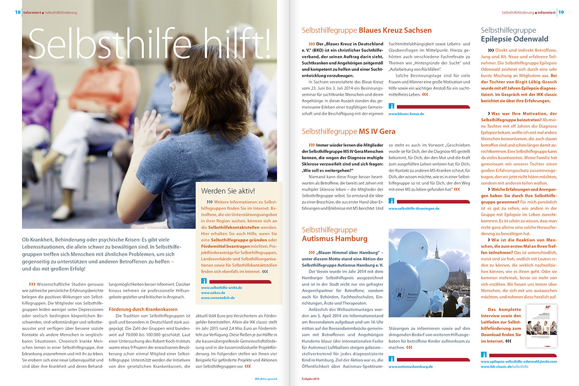Mitglieder Magazin IKK Classic: Aktiv + Gesund