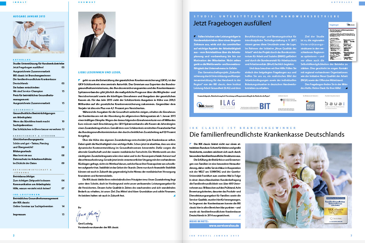 Mitgliedermagazin (Personalbereich und Arbeitgeber) - IKK Classic Profil