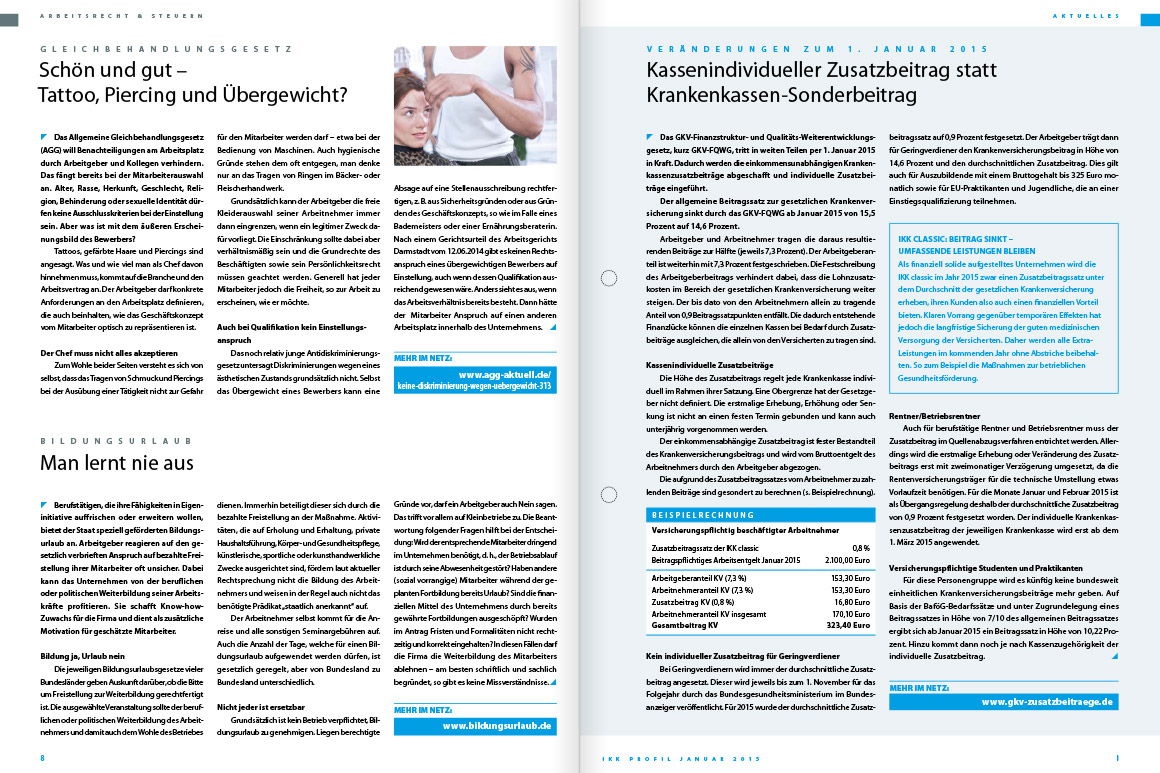 Mitgliedermagazin (Personalbereich und Arbeitgeber) - IKK Classic Profil