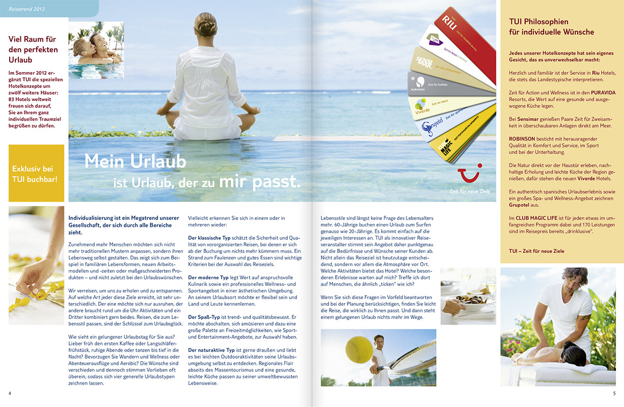 TUI Eigenvertrieb Kampagnenmailing Paare 2012