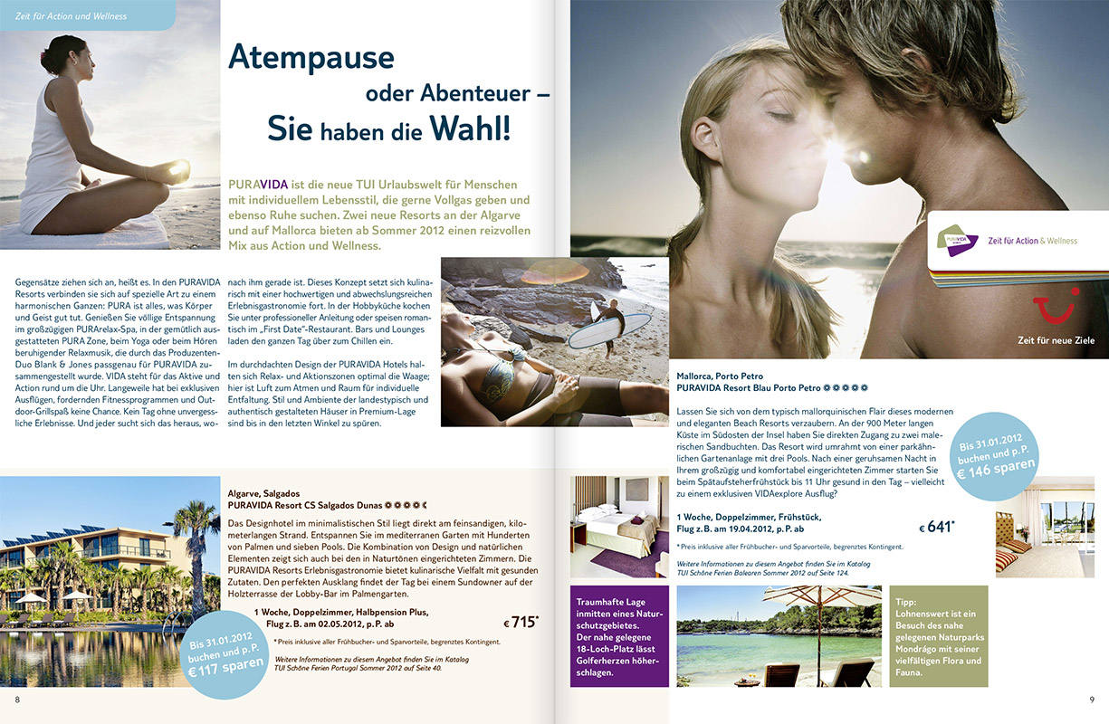 TUI Eigenvertrieb Kampagnenmailing Paare 2012