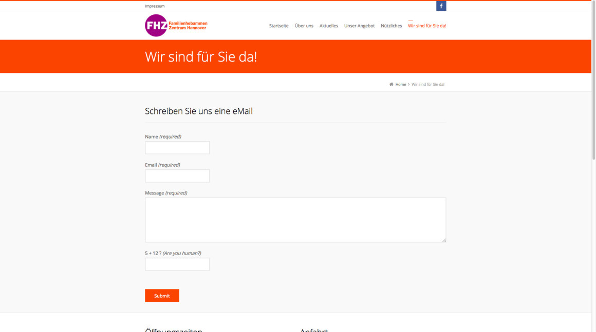 Familienhebammen Zentrum Hannover - Website