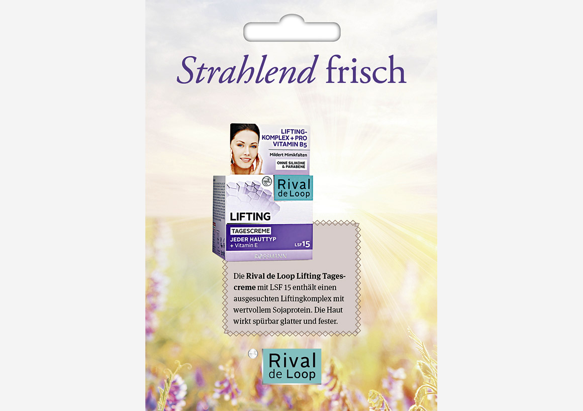 Strahlend frisch - Regalflyer Rossmann