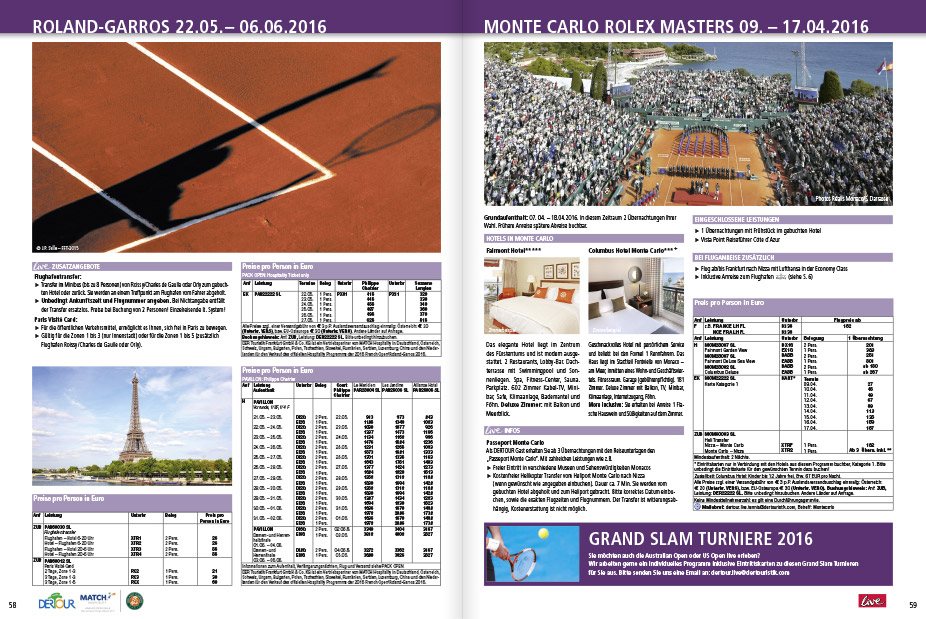 DERTOUR live Katalog Tennis-Reisen