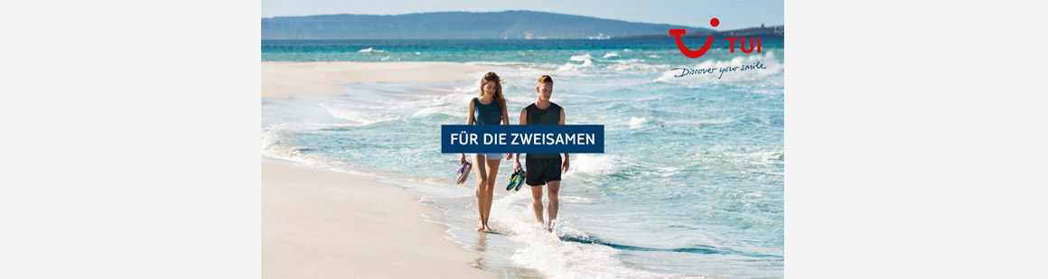 Mailingtitel TUI for You Mailing "Paare": Für die Zweisamen