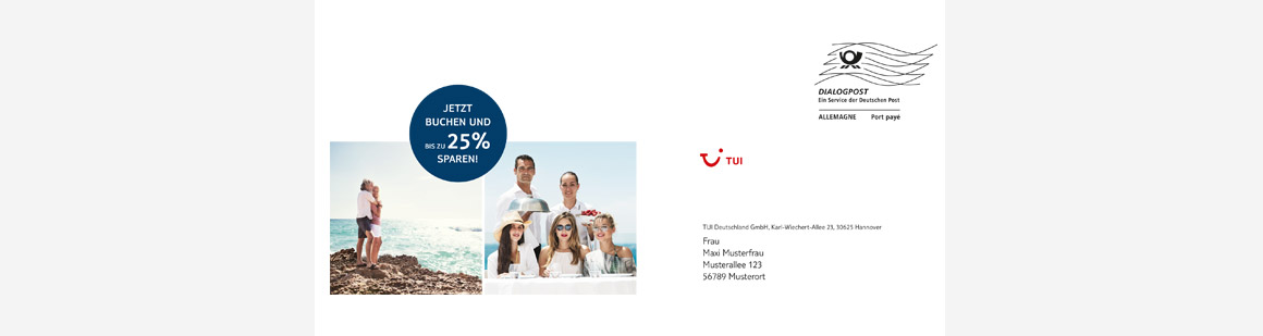 Mailing TUI for You "Paare" - Adressetikett